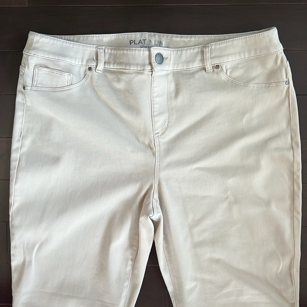 NWT Chicos Platinum tan pants Chicos size 3/US 16 - Picture 2 of 7